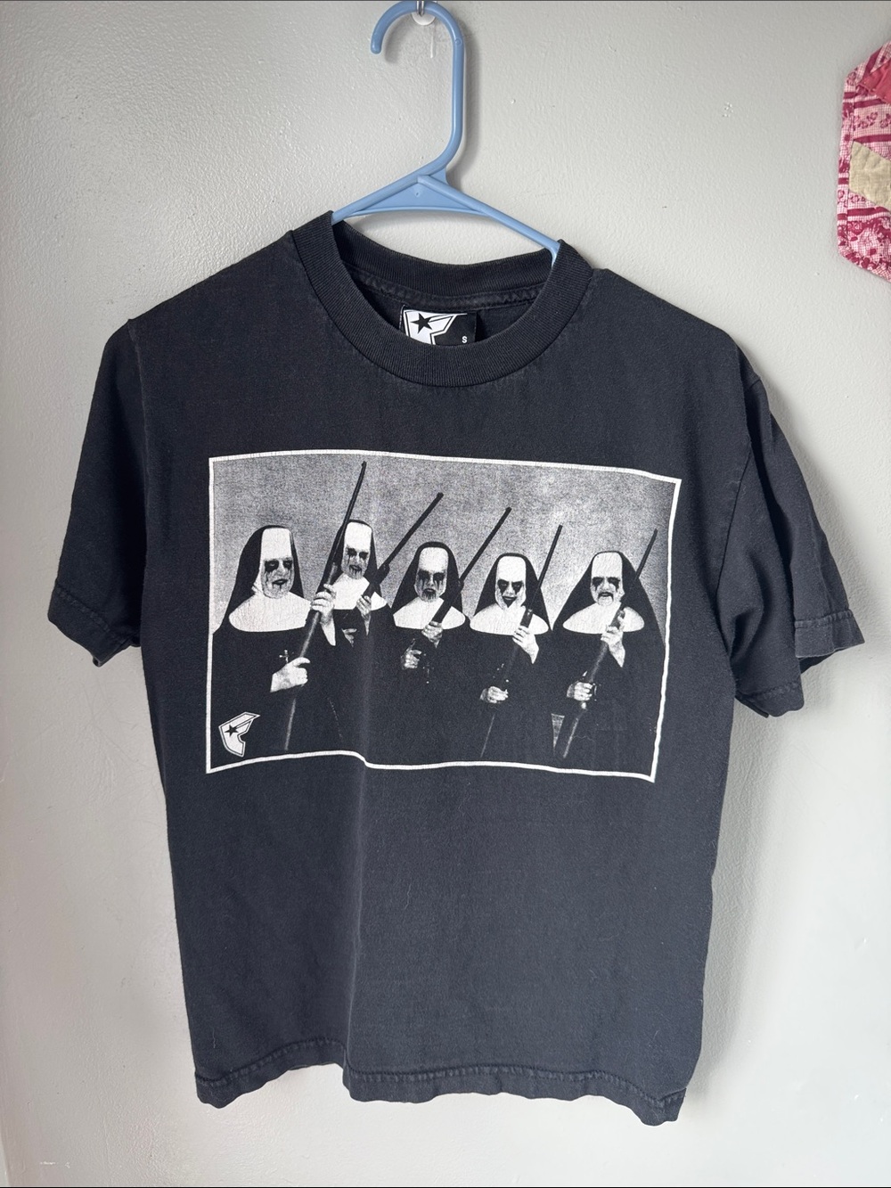 Famous Stars & Straps Black Short-Sleeve Graphic Nun Tee